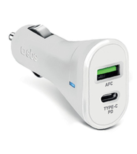 SBS Araç Şarj Cihazı USB-C PD 20W + 1xUS-Beyaz